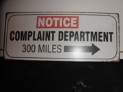 Notice complaint department 300 miles