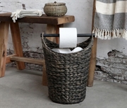 Flot kurv med toiletpapirholder i antique sort