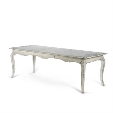 Spisebord i flot slidt hvidt look samt gammel landstil