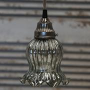 Tulipan-lampe i antik sølv